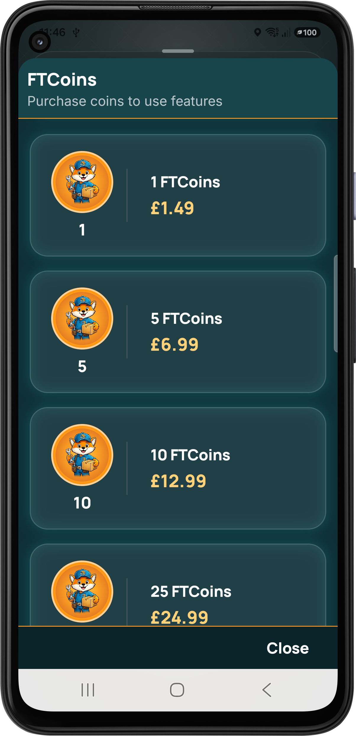 Pocket Freight & Trade buy coins