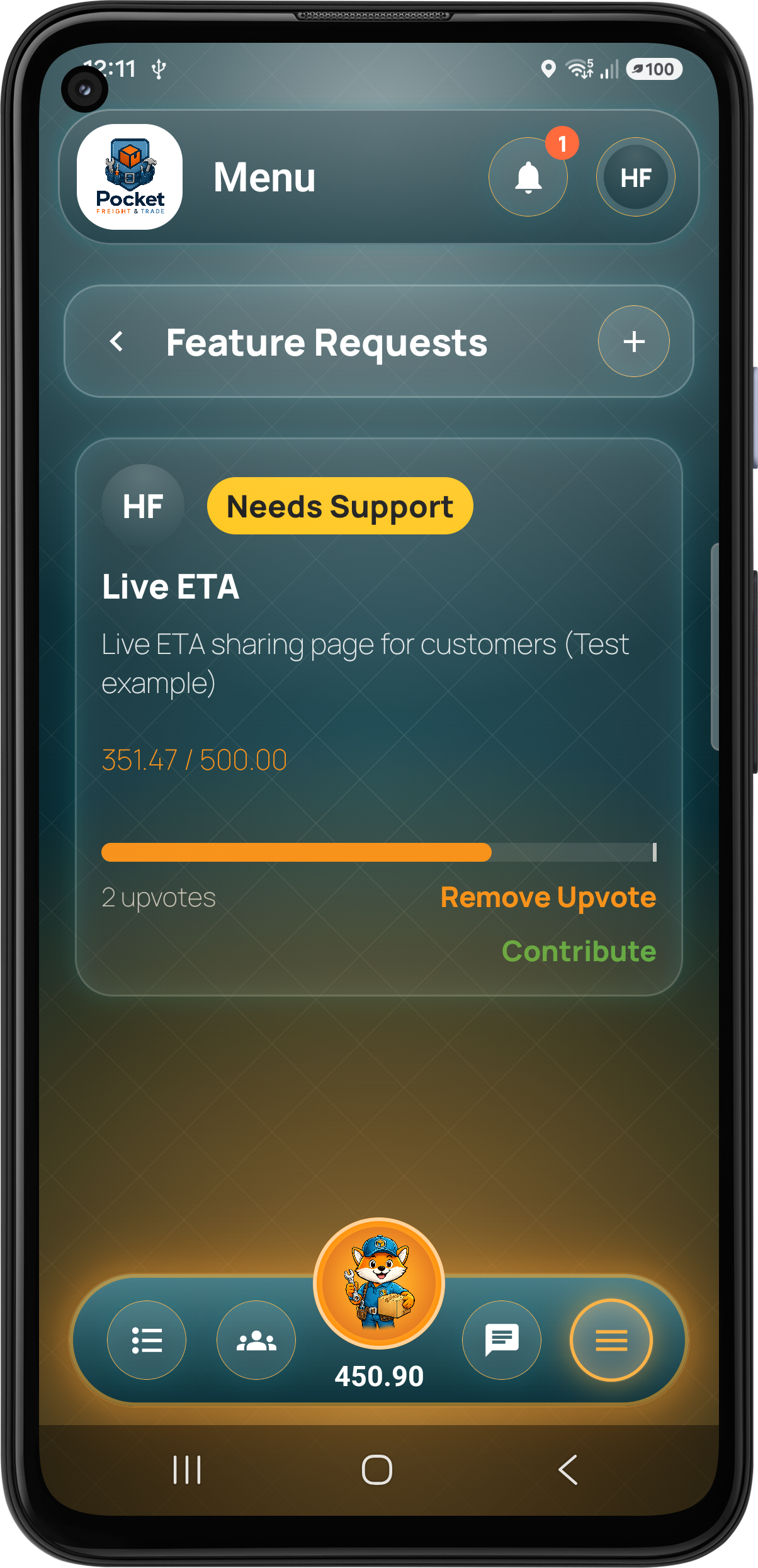 Pocket Freight & Trade feature requests