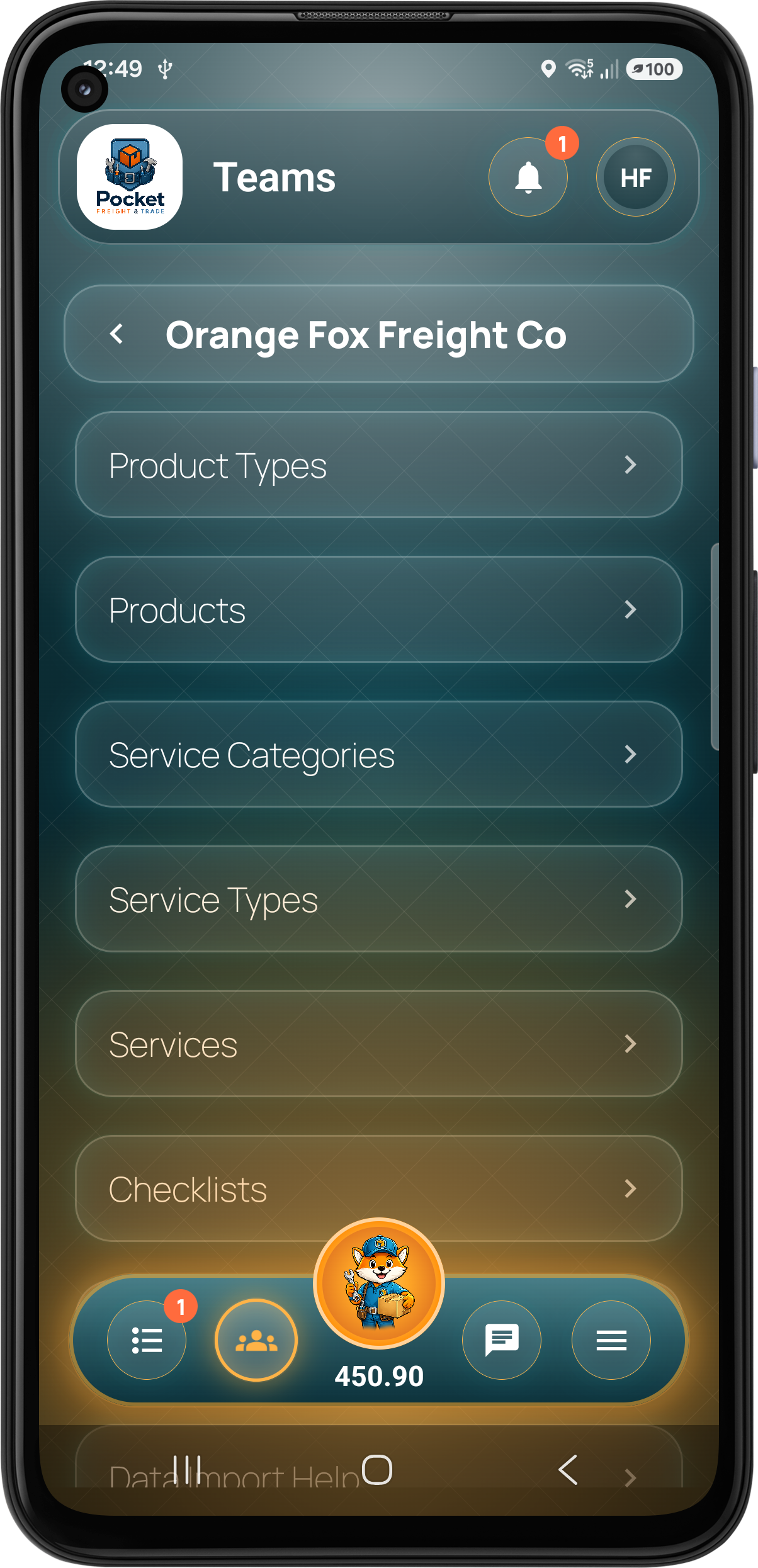 Pocket Freight & Trade members depots customers and address book setup